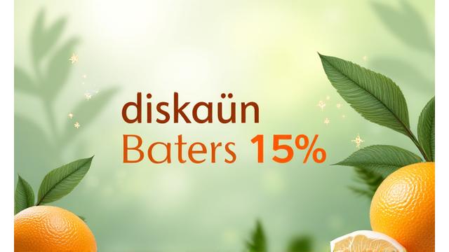Diskaun 15% untuk pesanan pertama